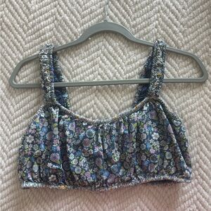 American Eagle Outfitters Blue Floral Top